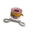 thumbnail image 1 of 15m Scuba Diving Aluminum Alloy Spool Finger Compact Reel Dual End with Bolt Snap Hook Pink, 1 of 9