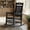 CLASSIC BLACK, variant on Outdoor Oversized Rocking Chair, HDPE High Back Patio Rocking Chairs, All Weather Lumber Porch Rockers for Outside, Classic Gray
