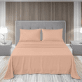 thumbnail image 2 of EASYCOT Queen Sheet Set 800 Thread Count Egyptian Cotton 4-Piece Deep Pocket 8" Soft & Breathable - Peach, 2 of 7