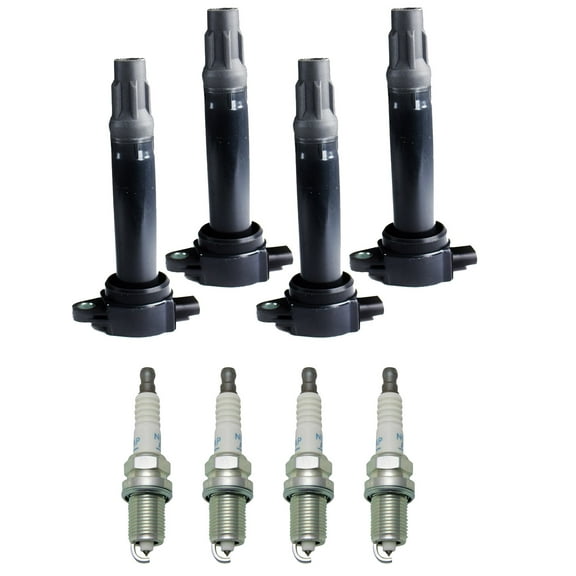 Set of 4 ISA Ignition Coils and 4 NGK Spark Plugs Compatible with 2013-2014 Dodge Avenger GTS Sedan 4-Door 2.4L 2360CC 144Cu. In. l4 Replacement for UF557