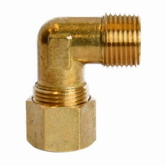 1/2 in. Compression X 3/8 in. D MPT Brass 90 Degree Elbow