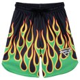 thumbnail image 3 of Monster Jam Big Boys' Athletic 2-Piece T-Shirt and Shorts Set Grave Digger Flames, 3 of 6