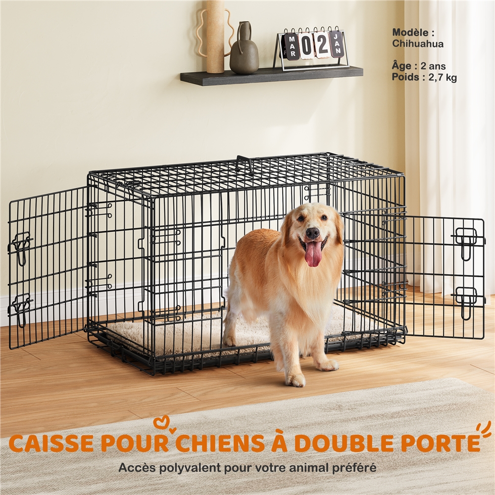 Yaheetech Foldable Metal Wire Dog Crate photo 6