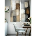thumbnail image 4 of Gray Brown Sheer Curtains 63 Inch Length 2 Panels Set, Abstract Oil Painting Color Blocks Voile Window Treatment Rod Pocket Curtains Sheers Drapes for Bedroom/Living Room/Kitchen 52x"63"x2, 4 of 7