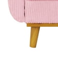 thumbnail image 5 of Cterwk Mid-Century Modern Corduroy Sofa Couch with Wood Legs, 2 Seat Loveseat Sofa for Living Room, Office, Bedroom, Pink, 5 of 9