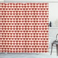 thumbnail image 1 of Ambesonne Valentine Shower Curtain, Vibrant Red Hearts, 69"Wx70"L, Ivory Dark Coral, 1 of 3