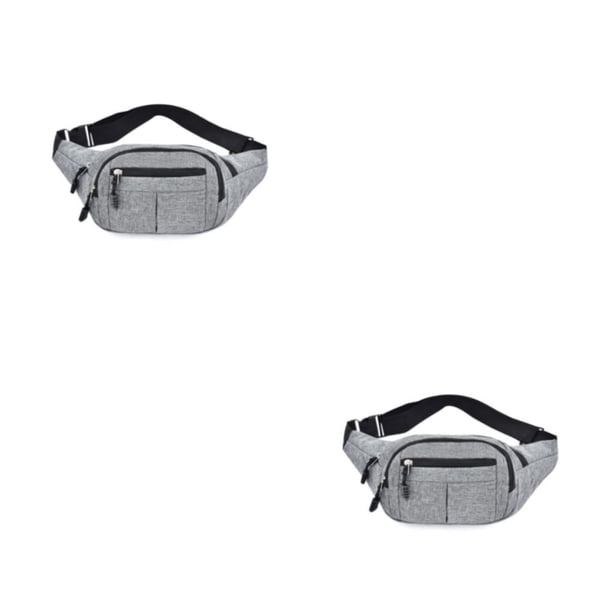 Riñonera de tela Oxford Minnieouse para hombre ajustable con varios bolsillos Gris 2Conjunto