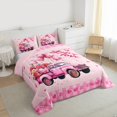 thumbnail image 4 of Homewish Romantic Valentine'S Day Bedding Comforter Set,Love Balloon Rose Twin Comforter Sets,Pink Tairy Tale Theme Bedding Set For Girl Teens,Microfiber Bedroom Decor Reversible,2 Pieces, 4 of 9