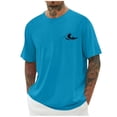 thumbnail image 1 of Camisetas de Manga Larga para Hombre Impresión de Algodón Cuello Redondo Moda Casual Camiseta de Manga Corta, Top de Verano Suave, 1 of 6