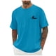 thumbnail image 1 of Camisetas de Manga Larga para Hombre Impresión de Algodón Cuello Redondo Moda Casual Camiseta de Manga Corta, Top de Verano Suave, 1 of 6