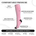 thumbnail image 3 of Bixox Breast Cancer Awareness Print Compression Socks,Compression Socks Women & Men Circulation for Medical,Running,Athletic, 3 of 7