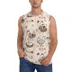 thumbnail image 1 of Balery Retro Rooster Camisetas sin mangas para hombre, absorbe la humedad y protege contra el mal olor.-3X-Large, 1 of 7