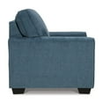 thumbnail image 3 of Benjara Caten 39 Inch Armchair, Transitional Polyester Upholstery, Muted Blue, 3 of 5