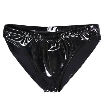snowsong Womens Underwear Seamless Underwear Women Sexy Bright Small Wrapped Hip Bright Mirror Paint High Waist Appeal Lingerie Underwear Panties for Women Tummy Control Underwear Black L