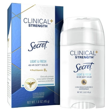 Secret Clinical Strength Light and Fresh Soft Solid Antiperspirant and Deodorant, 3 ct./1.6 oz.