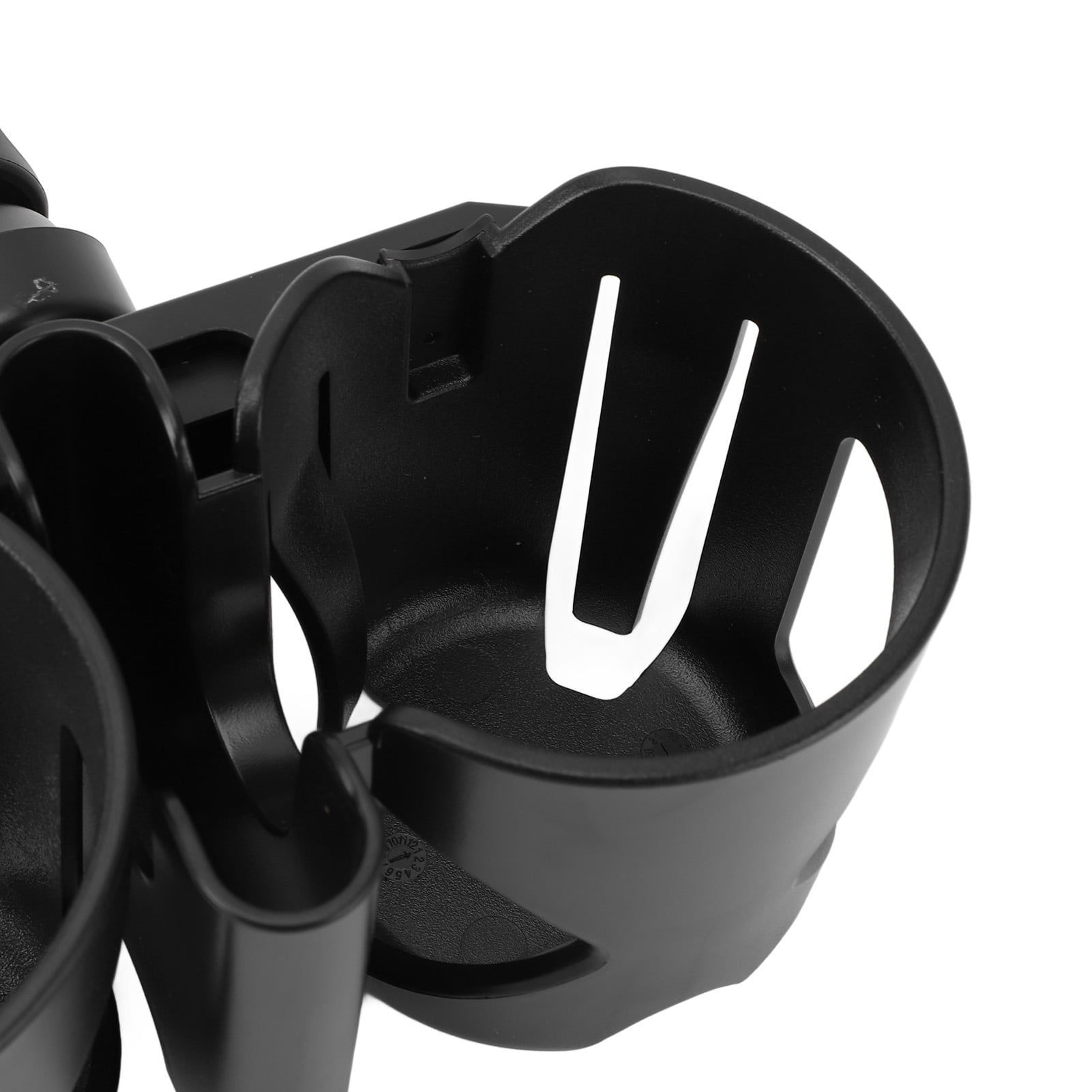 NFTIGB 3 in 1 Universal Stroller Cup Holder with Phone Holder, 360 Degree Rotatable Drink Carrier Organizer for Wheelchair, Walker, Grocery Cart, Black, 8.5 x 4 inches (21.5 x 10.2 cm)