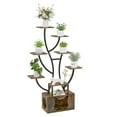 thumbnail image 3 of Craftian Indoor Plant Stand with Grow Lights, 63" Multiple Pots Metal Flower Stands Plant Shelf with Cat Litter Box, 3 of 10