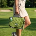 thumbnail image 3 of COEQINE Quilted Golf Cart Seat Cover, Folds Like a Bag with Handle for Easy Carry, Universal Fit 51.2"x30.3" for EZGO Yamaha Club Car 2-Seaters, 4 Pockets, Green Hummingbird Golf Egg, 3 of 8