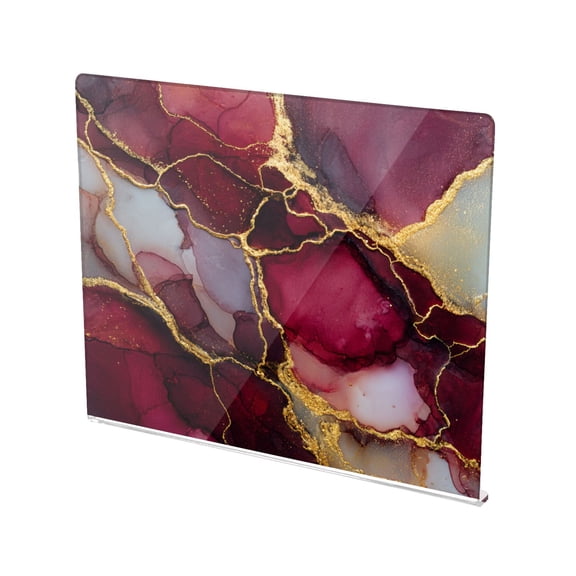 13.4" x 16.5" Food-Grade Acrylic Cutting Board Non-Slip Kitchen Chopping Board Wine-red Marble