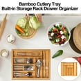 thumbnail image 4 of Washranp Bamboo Expandable Drawer Organizer Utensils Holder,Adjustable Cutlery Tray Wood Drawer Dividers Organizer for Kitchen Flatware, 4 of 7