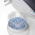 thumbnail image 6 of Round Glass Ashtray 8.5×3.5in Non-Bubble Anti-Rolling Edge Smooth Not Hurt Hands For Living Room Bedroom Work Hotel Office Car Indigo Moroccan Trellis Hand-Drawn Sketch_4, 6 of 8