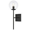 thumbnail image 3 of Neri 1 light black and clear glass wall sconce, 3 of 5