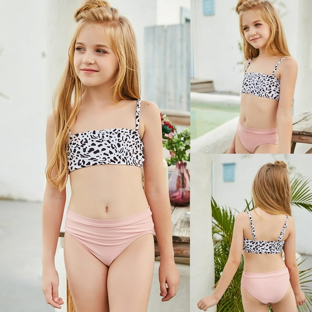 Fesfesfes Teen Girls Summer Holiday Bikini Sets Children Girls