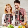 thumbnail image 3 of Red Plaid Dog Jigsaw Puzzle Apron-Garden Aprons for Women with Pockets-Cotton Linen Waterproof Kitchen Cooking Gardening Aprons Adjustable for Kitchen,Cooking,BBQ and Salon 33x27 Inch, 3 of 3
