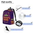 thumbnail image 3 of Balery Mardi Gras2 Mochila Clásica Impresa Básica para Viaje, Mochila Escolar Resistente al Agua, Mochila de Lona con Correas Ajustables-Small, 3 of 5