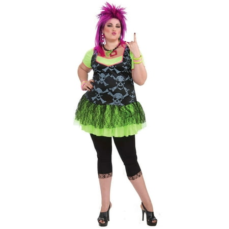 Plus Size Punk Lady 80s Adult Costume