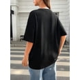 thumbnail image 2 of Women's Casual Sexy Oversized Round Neck Short Sleeve T-Shirt, Suitable For Summer, 2 of 5