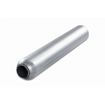 Street Pack - SP3524B 3.5" Blank Round Body Glasspack Muffler - 2" Center In / 2" Center Out