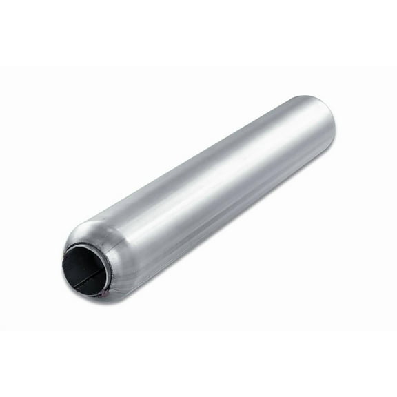 Street Pack - SP3524B 3.5" Blank Round Body Glasspack Muffler - 2" Center In / 2" Center Out