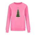 thumbnail image 7 of VKOYWKM Fall Sweatshirts for Women Christmas Xmas Holiday Long Sleeve Tops Funny Christmas Tree Graphic Fleece Pullover Crewneck Loose Fit Oversized Sweatshirt, 7 of 7