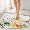 thumbnail image 6 of Beige Floral Spring Doormat Outdoor Entrance 16"x24", Vintage Farmhouse Flowers Absorb Moisture Dirt Door Mats, Non-Slip Rubber Backing Floor Mats Indoor, Low-Profile Front Door Rugs, 6 of 9