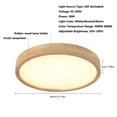 thumbnail image 3 of Simple Log Flush Mount Ceiling Lamps,Modern Wood LED Ceiling Light Fixture,Low Profile Circle Ceiling Lamp, 3 of 37