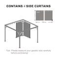 thumbnail image 4 of BPS 10'x10' Gazebo Replacement Curtain, Universal 4-Privacy Panel, Outdoor Gazebo Sidewalls with Zipper for Garden, Patio, Yard (Curtains Only), 4 of 9