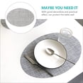thumbnail image 2 of COOPHYA 4Pcs Place Mat Grey Oval PVC Anti-slip Stain-resistant Insulated Washable Heat Protection for Household Users, 2 of 7