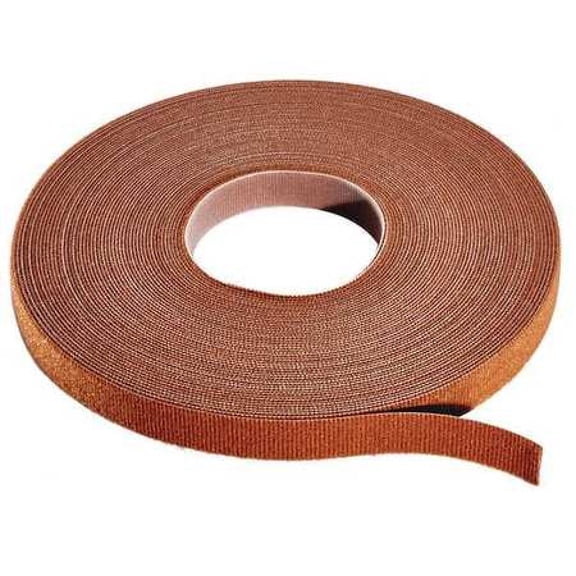 RIP-TIE W-75-1RL-BN 75 ft L, 0.5 in W, Brown Nylon Hook-and-Loop Cable Tie