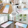 thumbnail image 6 of Yayeee Hallway Runner Rug 2'x6' Non Slip Machine Washable with Rubber Backing, Light Blue Stripes, 6 of 8