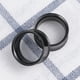 thumbnail image 4 of 2 piezas de acero inoxidable, túneles de oreja, tapones, camillas de oreja, expansores, túneles de carne de doble acampanado, joyería piercing de oreja (negro, 20 mm), 4 of 5