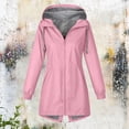 thumbnail image 7 of Towmus Womens Rain Jacket With Hood Plus Size Raincoat Zip Up Ski-Wear Trench Coat Long with Hood Windproof Lightweight Outdoor Windbreaker, 7 of 7