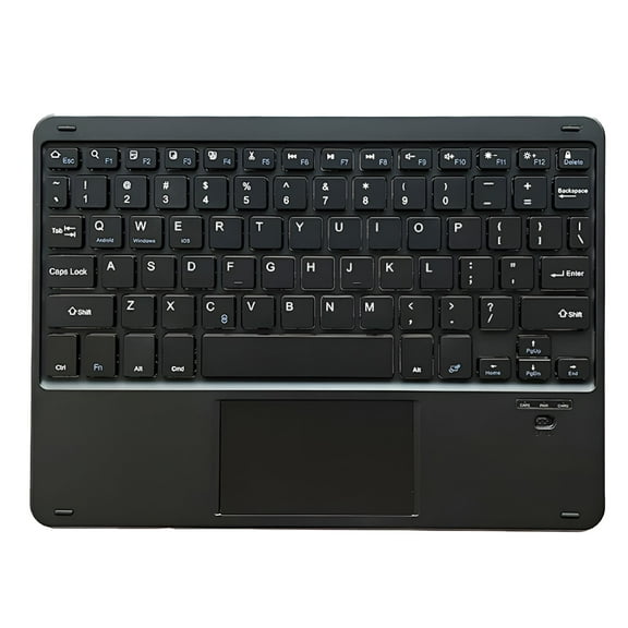 GJX Ultra-Slim Wireless Bluetooth Keyboard with Touchpad - Universal Rechargeable Keyboard for iOS Android Windows Devices