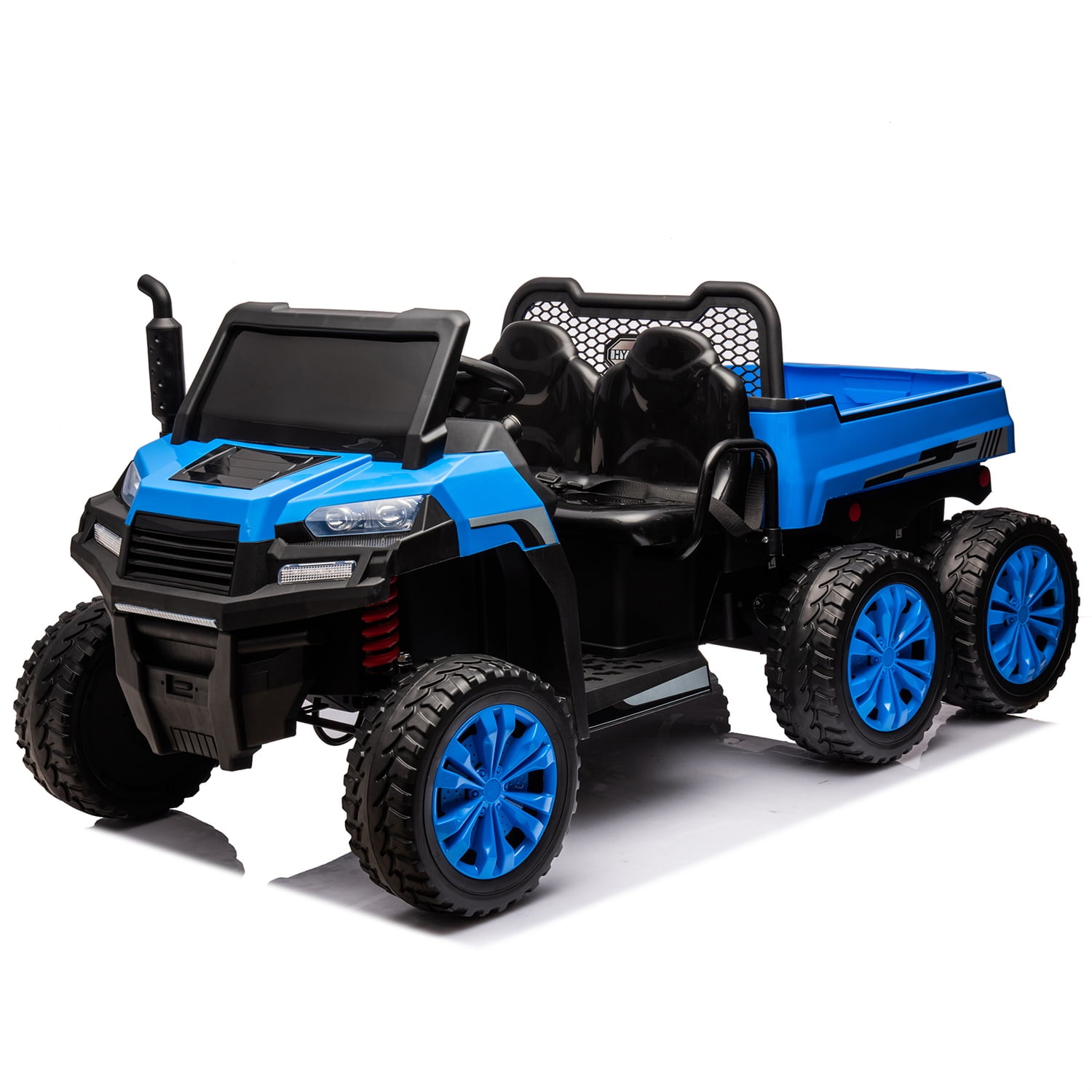 CIPACHO 24V UTV Kids Ride On Truck with Dump Bed, Electric Kids Car 4WD with 6 Wheels 2-Seater, Foam Tires, Suitable for Off-Roading, Remote Control, Blue CIPACHO 24V UTV Kids Ride On Truck with Dump Bed, Electric Kids Car 4WD with 6 Wheels 2-Seater, Foam Tires, Suitable for Off-Roading, Remote Control, Blue