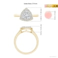 thumbnail image 4 of ANGARA Natural Trillion Composite Diamond Halo Ring in 14K Yellow Gold for Women (Size-3.75mm| Color-G| Clarity-VS2) | April Birthstone, Anniversary, Jewelry Gift for Women | Natural Diamond Ring, 4 of 9