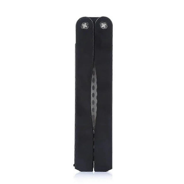 Foldable Knife Sharpener, Portable Black With Concave Convex Design, Titanium Plated Diamond For Outdoor Activities, Oval Honing Surface, 1 PCS