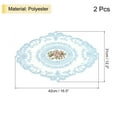 thumbnail image 2 of REGALWOVEN Retro Lace Placemat Oval Embroidered Table Place Mats French Crochet Doilies Sky Blue, 2 of 7