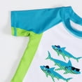 thumbnail image 5 of GYRATEDREAM Boys Two Piece Rash Guard Swimsuits Kids Short Sleeve Sunsuit Swimwear Sets 1-5 Years, 5 of 6