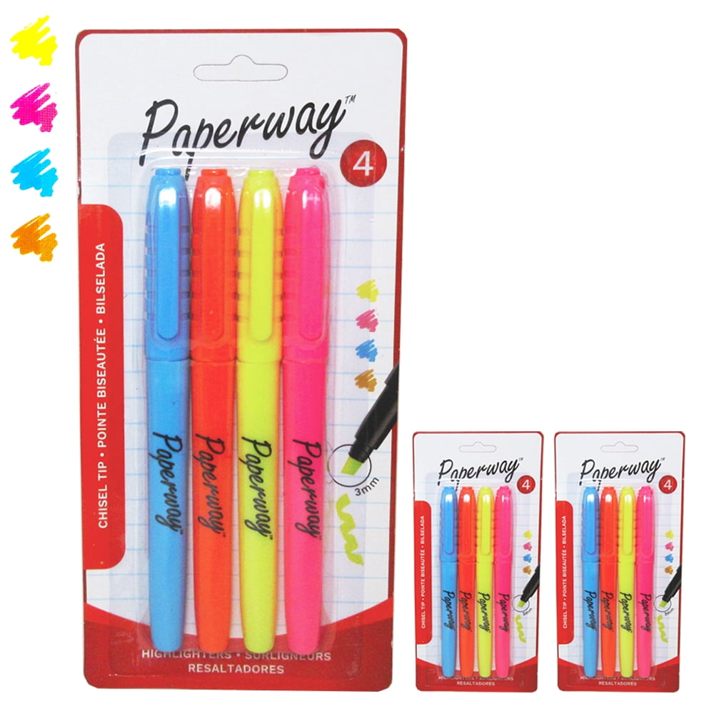 Highlighter Marker Pen Bright Neon Colors 6 Pcs Set Lot for Office School 