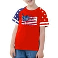 thumbnail image 2 of GERsome Unisex Kids American Flag T-Shirts Boys Girls Crewneck Short Sleeve Patriotic Graphic Tees for 4th of July, 4-5 Years, 2 of 4